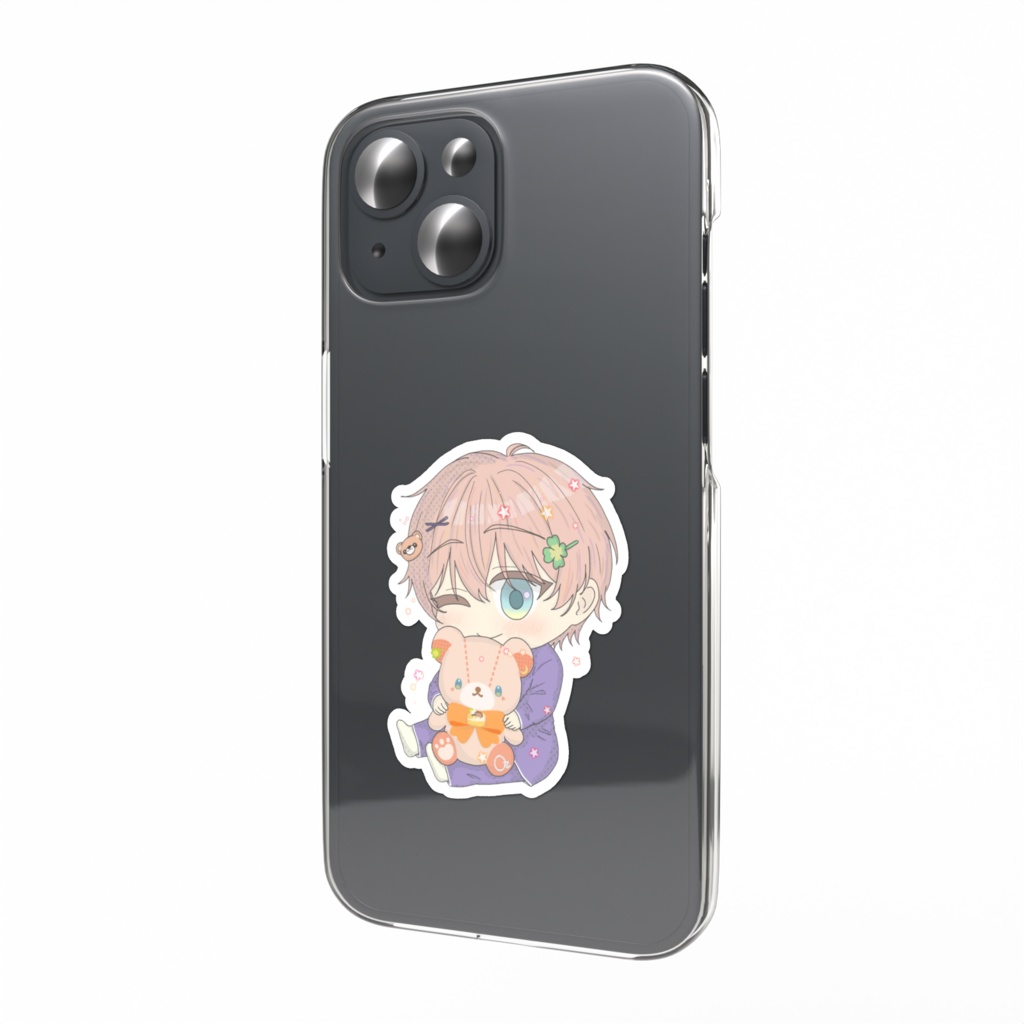 おひざにくーまキラっとスマホシール