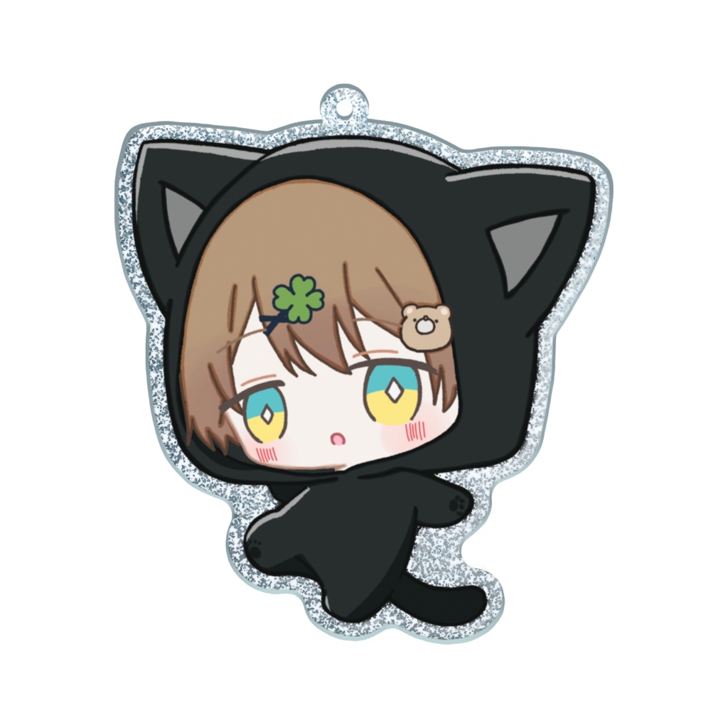 黒おずにゃん ラメ✨️アクキー 線なし