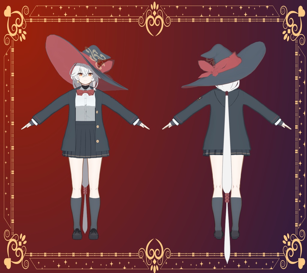 【ブルアカ3Dモデル】白尾エリ