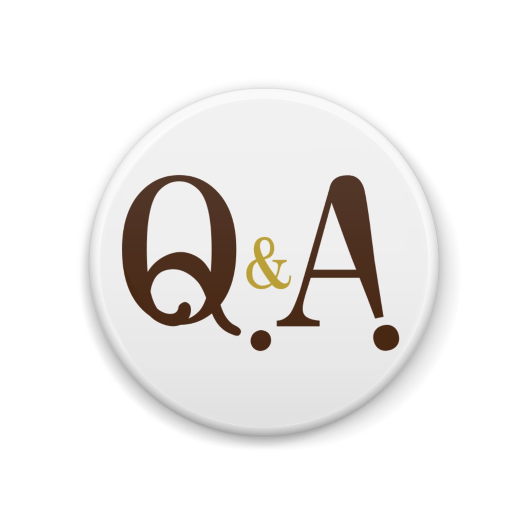 Q＆A缶バッジ