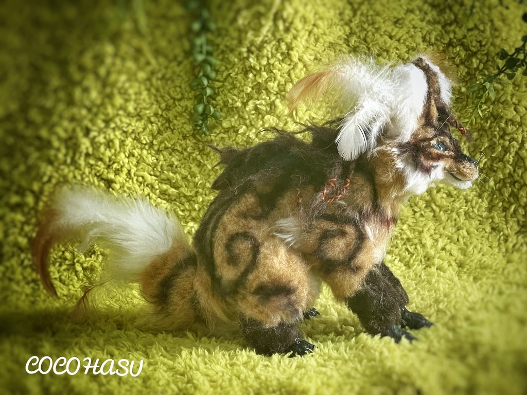 草原の羽狼(アートドール)