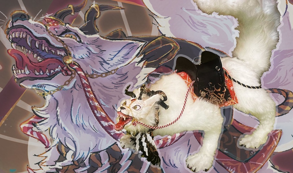 鬼守白狐神(アートドール)