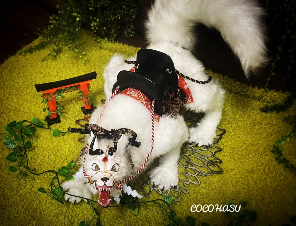 鬼守白狐神(アートドール)