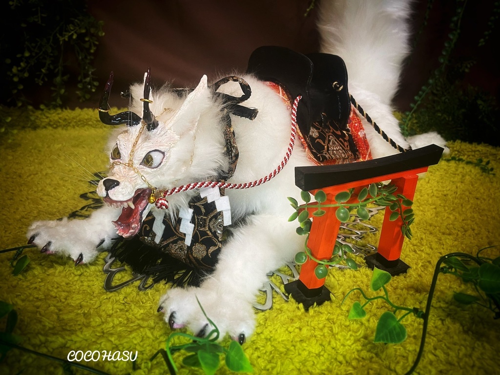 鬼守白狐神(アートドール)