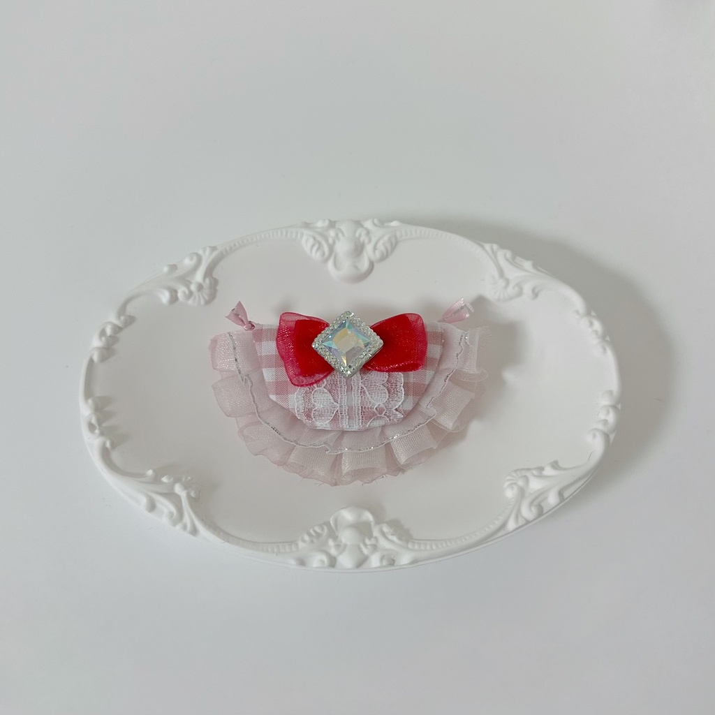 ぬいぐるみ用スタイ ピンク×レッド