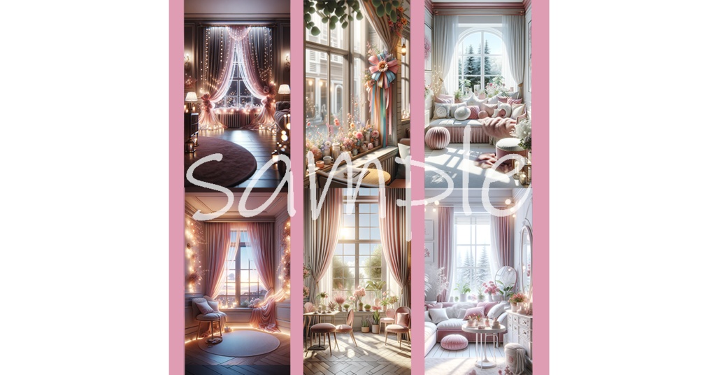 【背景画像/配信背景】VTuber縦型配信にオススメ!ピンクがかわいいおしゃれな部屋