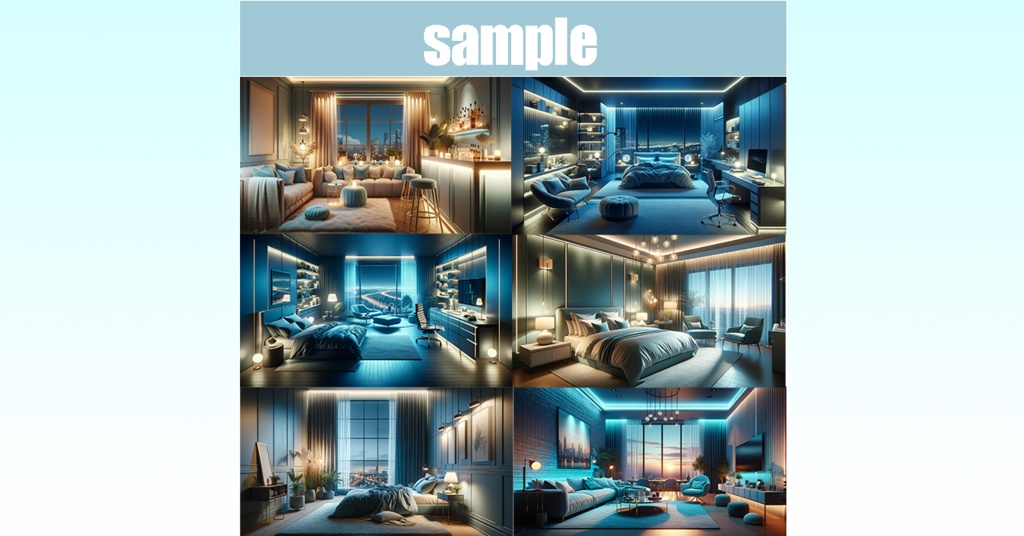 【背景画像/配信背景】VTuber配信にもオススメ!ライトブルー中心の落ち着く部屋