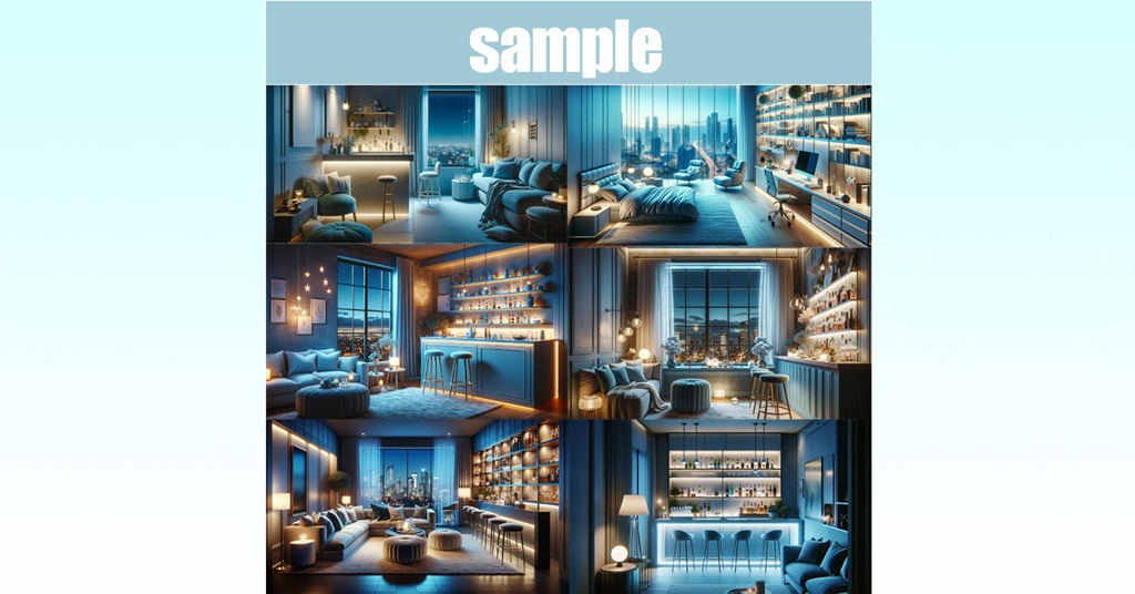 【背景画像/配信背景】VTuber配信にもオススメ!ライトブルー中心の落ち着く部屋