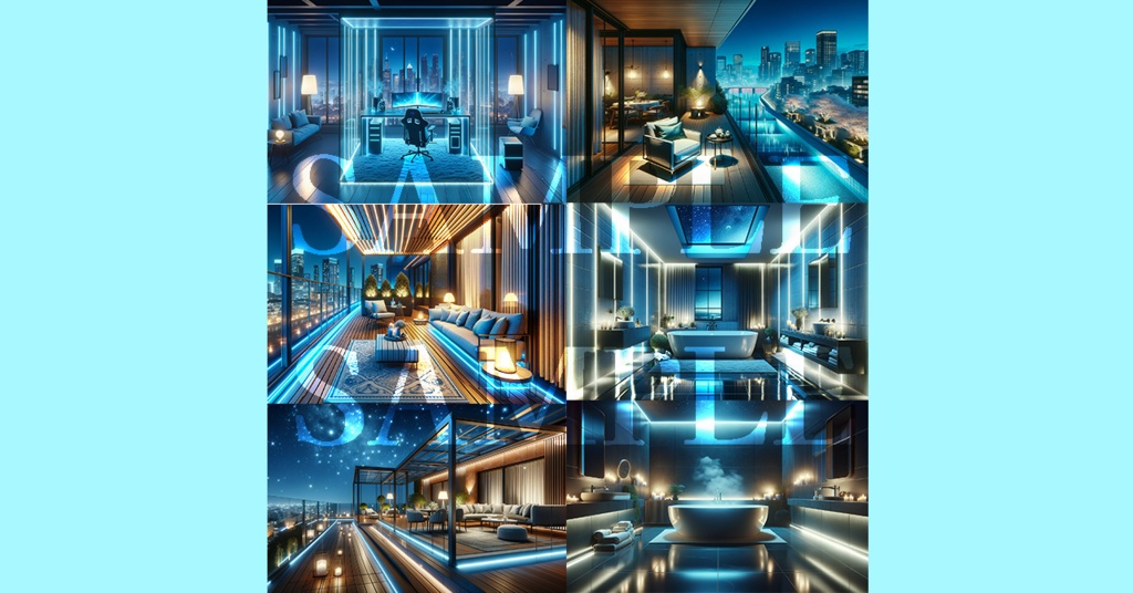 【背景画像/配信背景】VTuber配信にもオススメ!ブルーの都会的な部屋