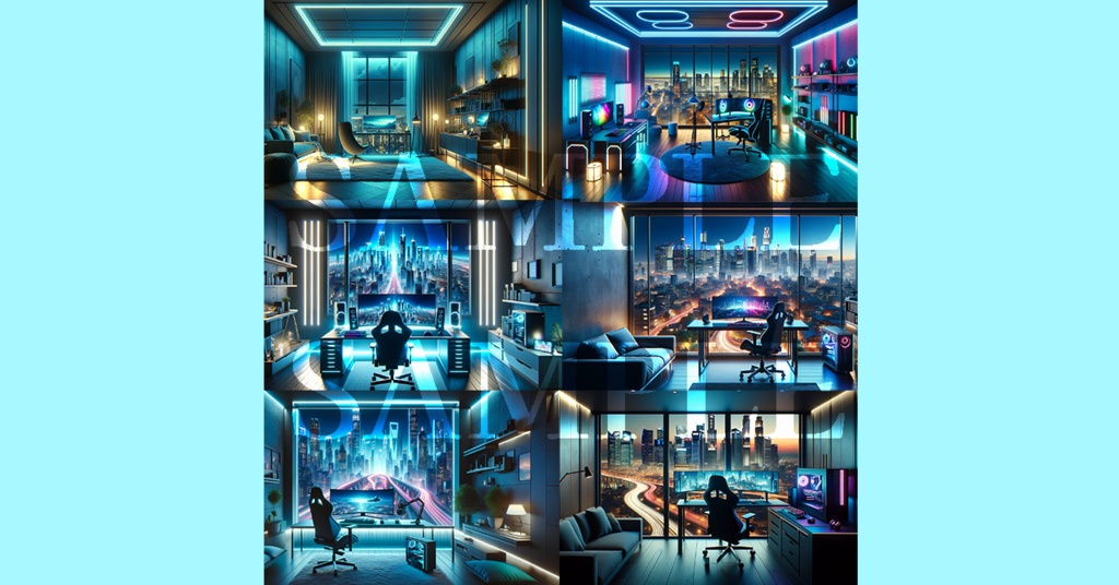 【背景画像/配信背景】VTuber配信にもオススメ!ブルーの都会的な部屋