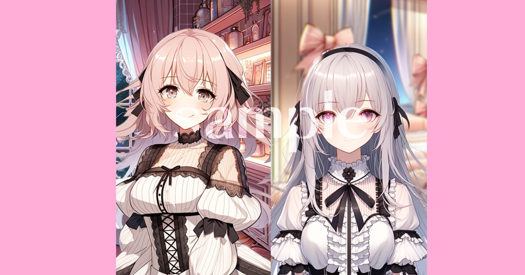 【背景画像/配信背景】VTuber配信にも!ピンクとリボンがかわいい部屋