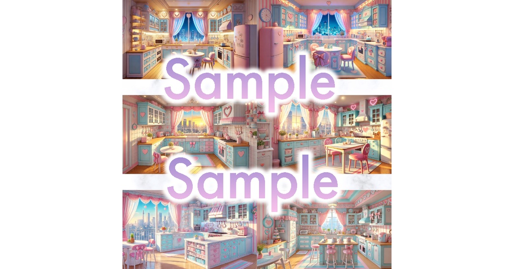 【 背景画像 / 配信背景 】VTuber配信にも!ピンクと水色のかわいい部屋