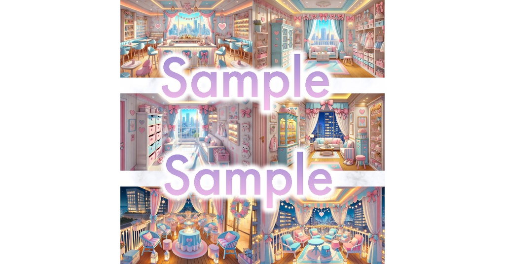 【 背景画像 / 配信背景 】VTuber配信にも!ピンクと水色のかわいい部屋