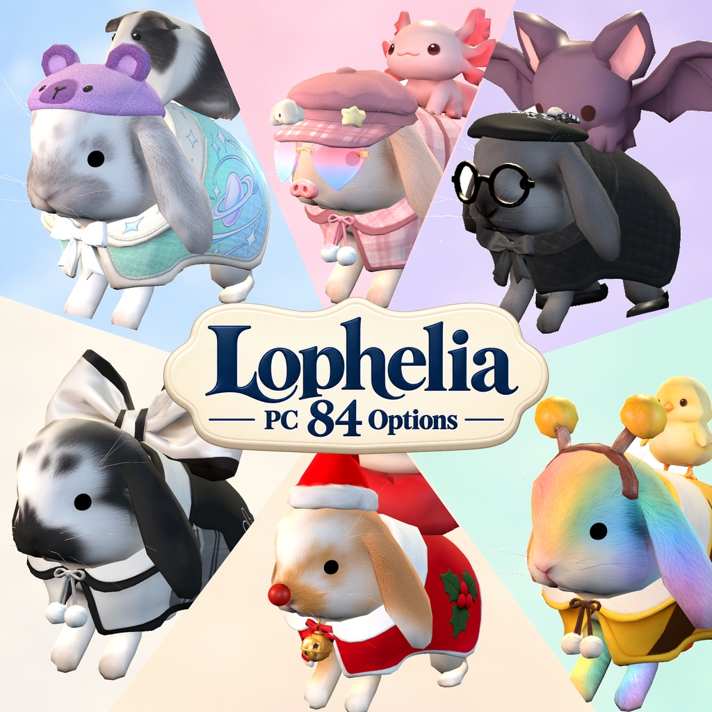 [VRchat]  Lophelia Full 84 Wardrobe Avatar PC&Quest Unitypackage, &Blender