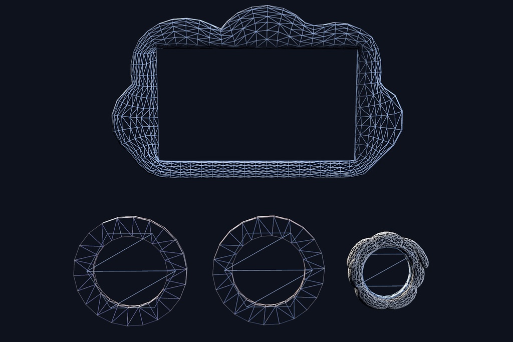 Cloud & Emission Frame Set. unitypackage 雲と発光リングフレームセット