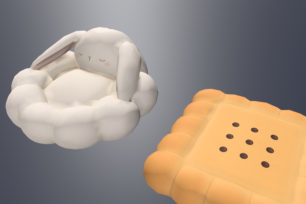 Cookie Cushion & Bunny Bed Set. unitypackage クッキークッション&バニーベッドセット