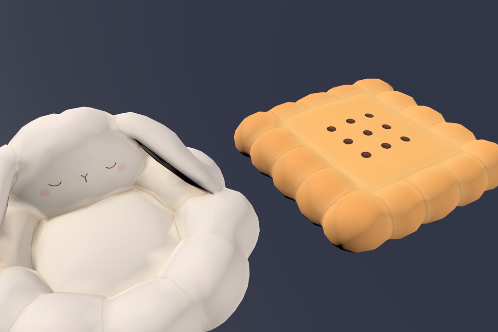 Cookie Cushion & Bunny Bed Set. unitypackage クッキークッション&バニーベッドセット