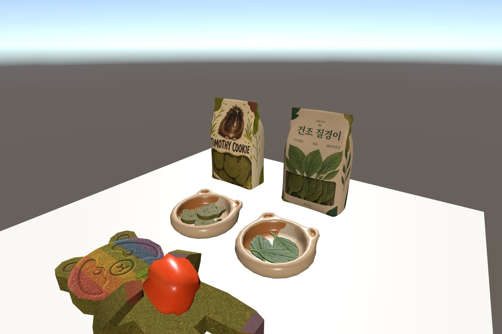 Guinea Pig&Rabbit Treat Set. unitypackage モルモット&ウサギのおやつセット