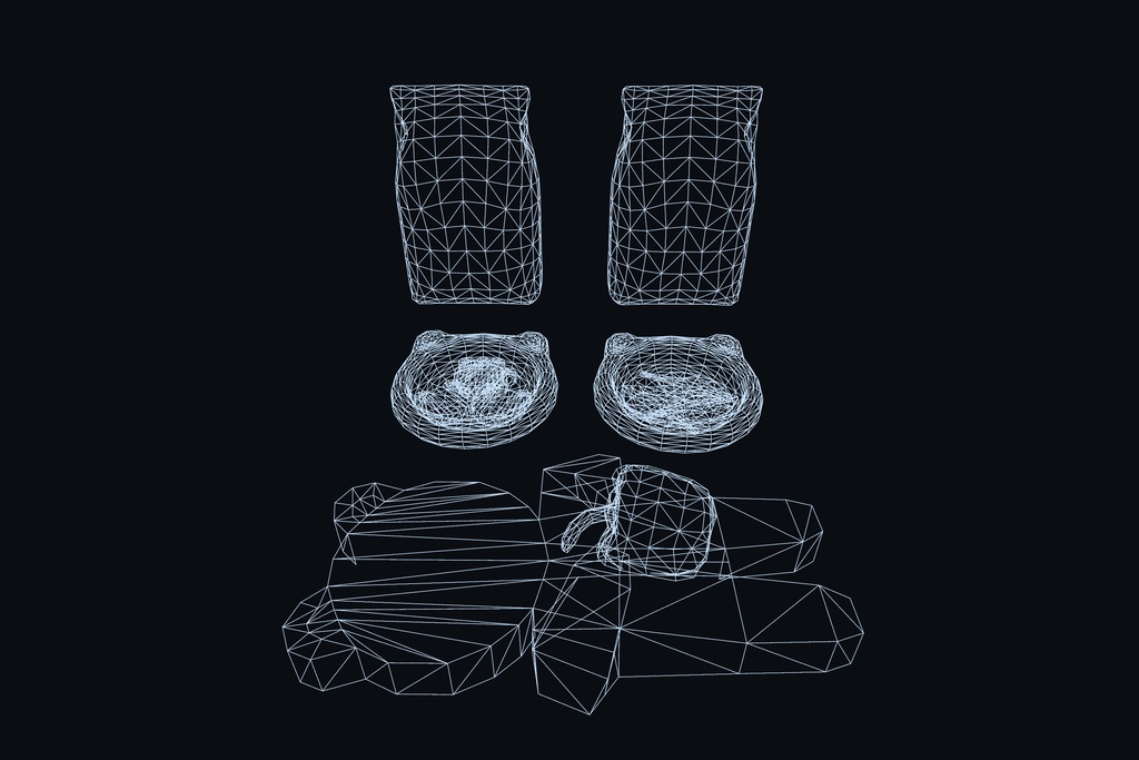 Guinea Pig&Rabbit Treat Set. unitypackage モルモット&ウサギのおやつセット