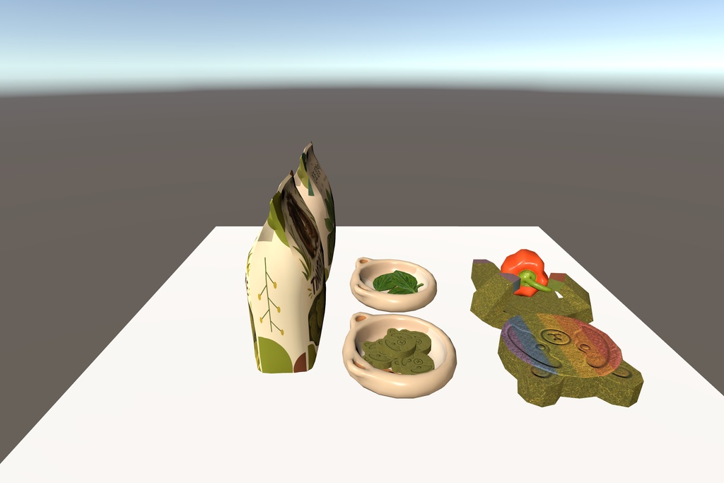 Guinea Pig&Rabbit Treat Set. unitypackage モルモット&ウサギのおやつセット