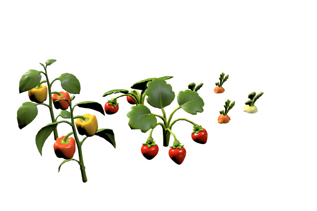 Garden Food Set. unitypackage (Harvestable) 畑フードセット(収穫可能)