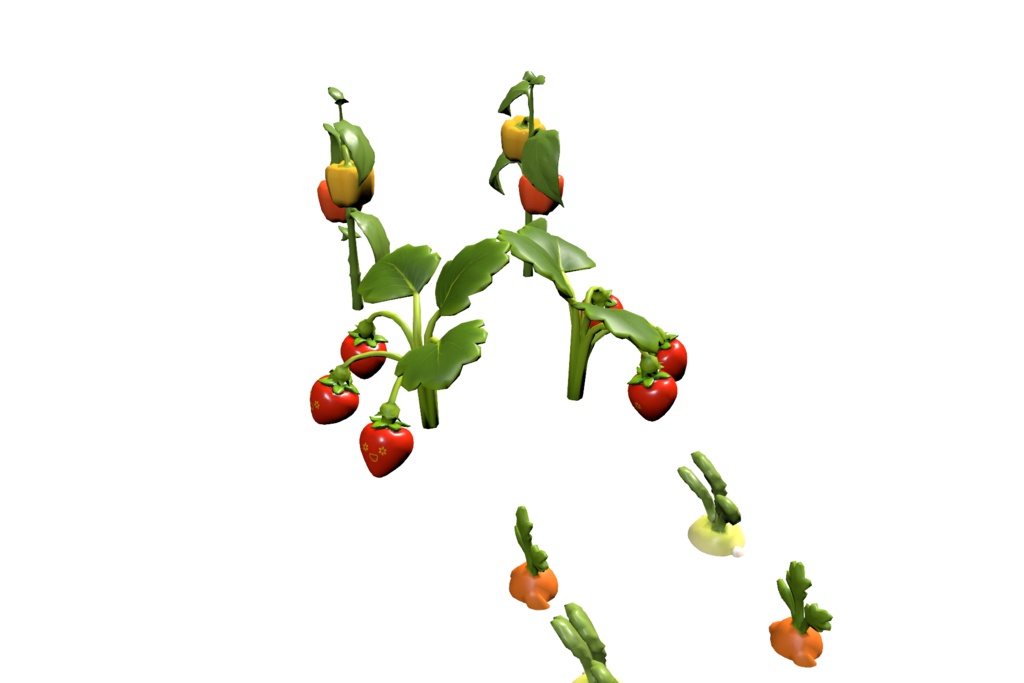 Garden Food Set. unitypackage (Harvestable) 畑フードセット(収穫可能)