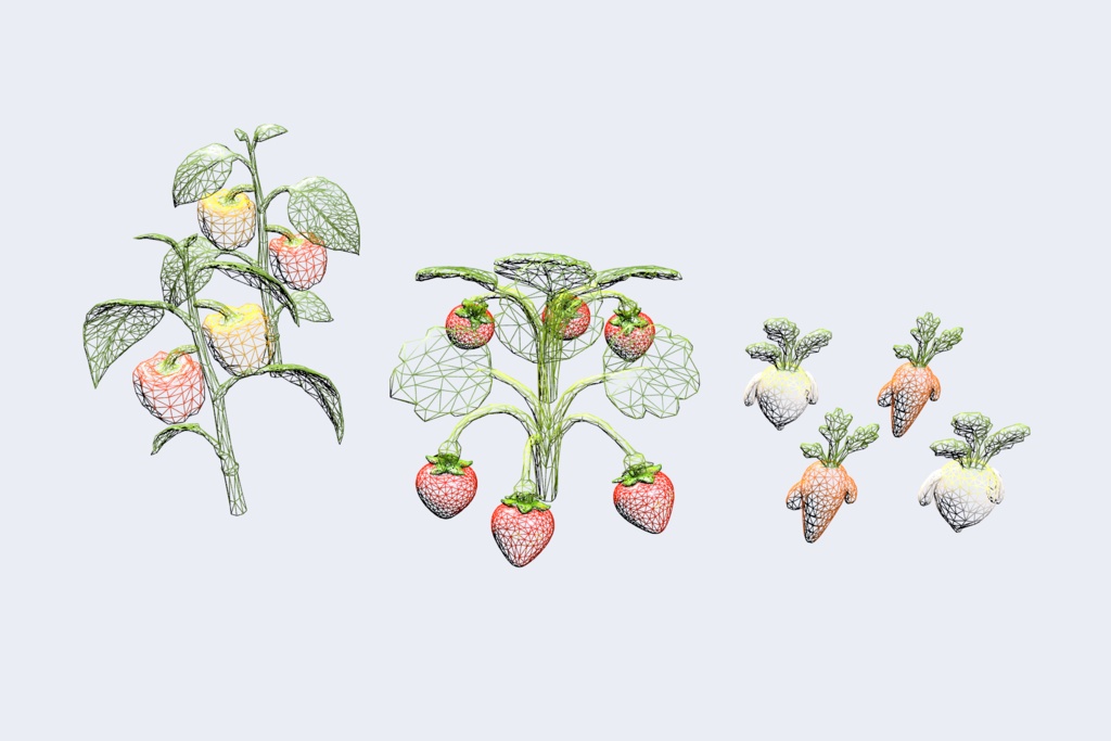 Garden Food Set. unitypackage (Harvestable) 畑フードセット(収穫可能)