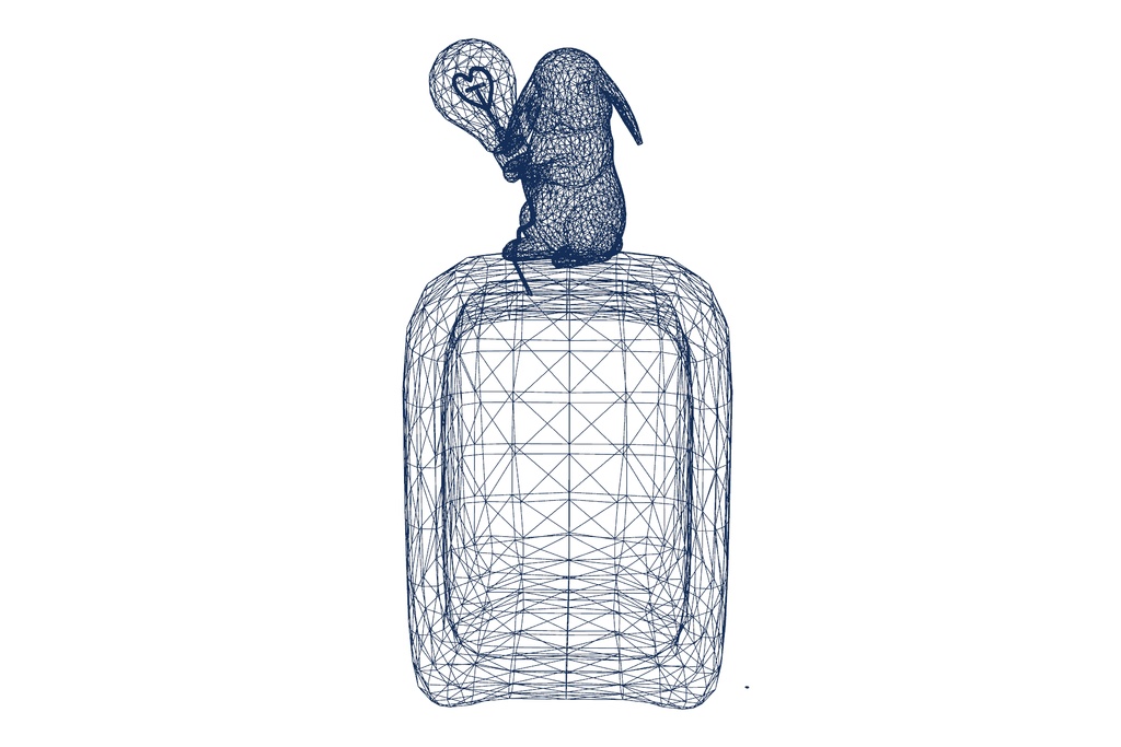 Rabbit Heart Lamp. unitypackage&Blender ハート電球うさぎランプ