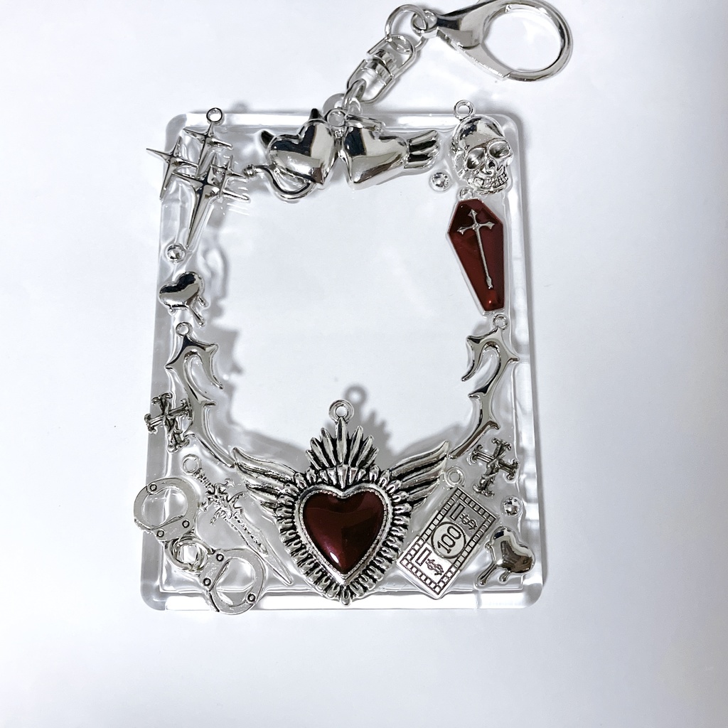 トレカケースデコ レジンデコ カードケースキーホルダー