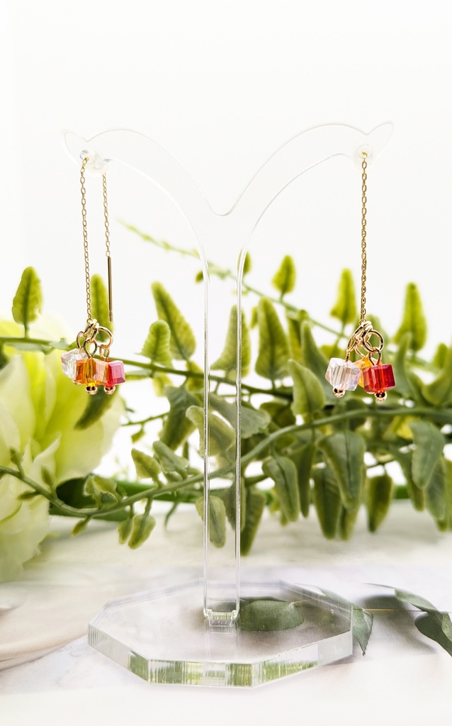 ～煉獄杏寿郎～haoriガラスビーズ(アメリカンピアス)