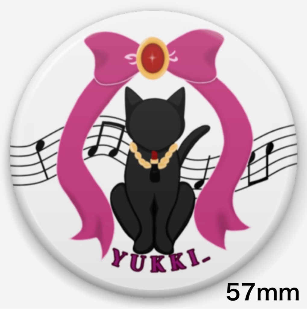 YUKKI_黒猫デザイン缶バッジ