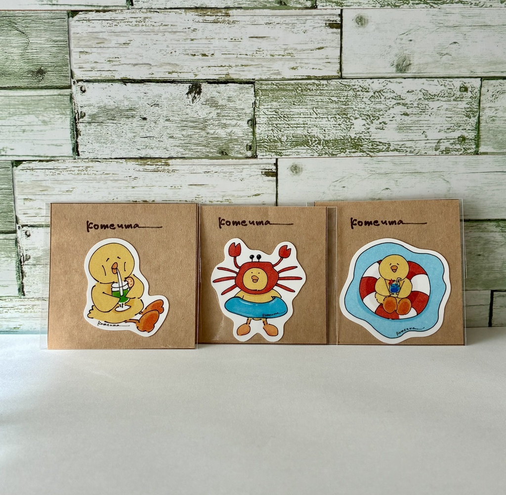 komeuma ステッカー③ 3枚セット