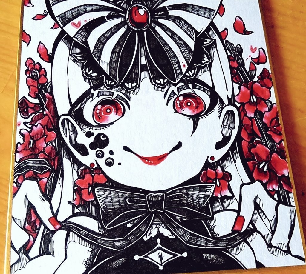 オリジナル色紙❤金魚草‪‪❤︎‬