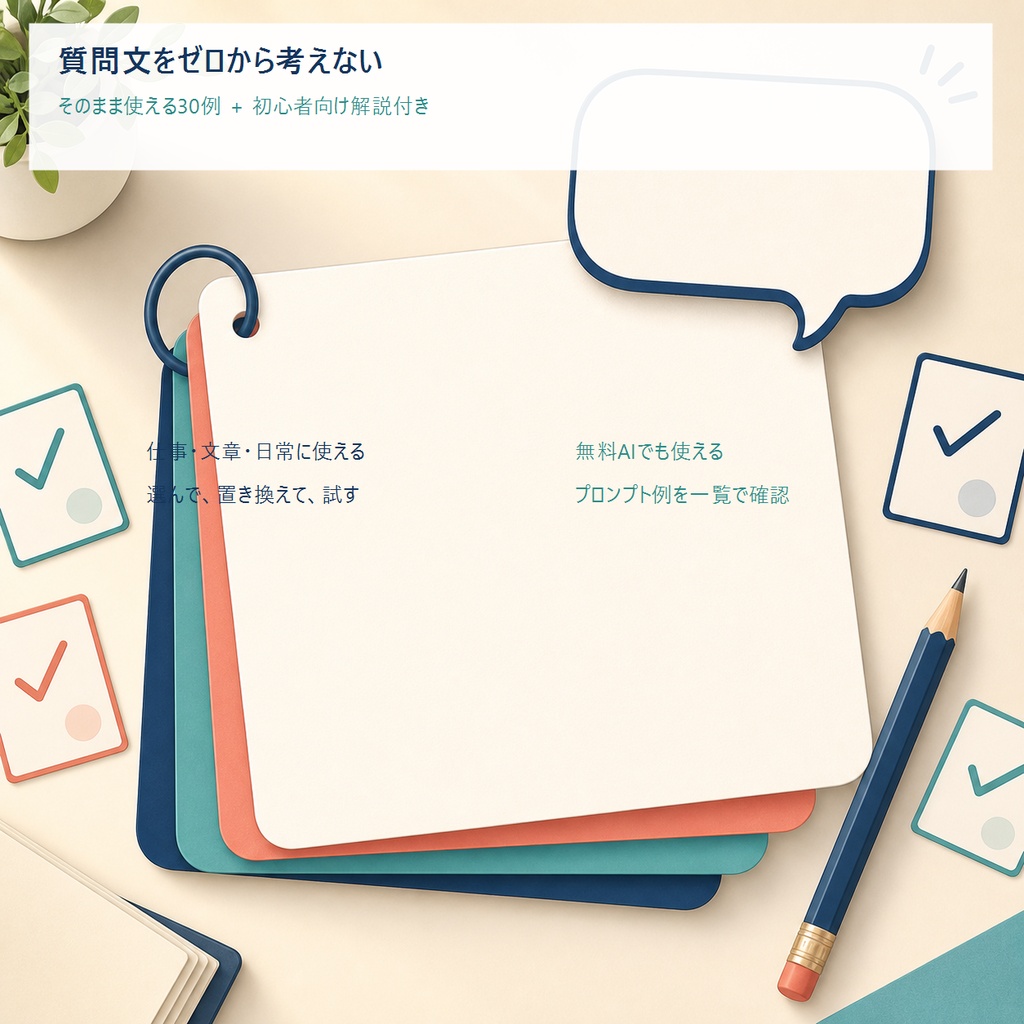 生成AI初心者のための 実用プロンプト30選|仕事・日常・文章作成