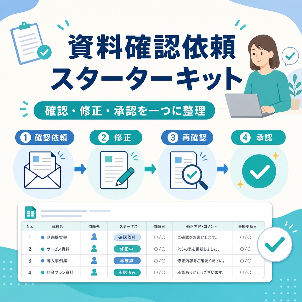 資料確認依頼スターターキット｜確認・修正・承認を一つに整理
