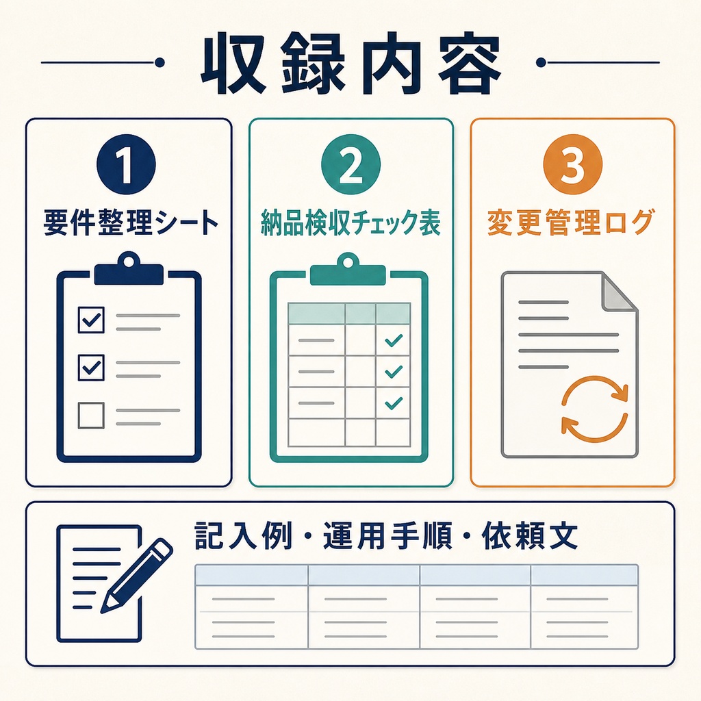 外注・制作依頼の要件整理スターターキット|伝達・納品・検収を一つに整理