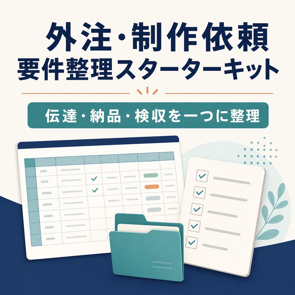 外注・制作依頼の要件整理スターターキット｜伝達・納品・検収を一つに整理