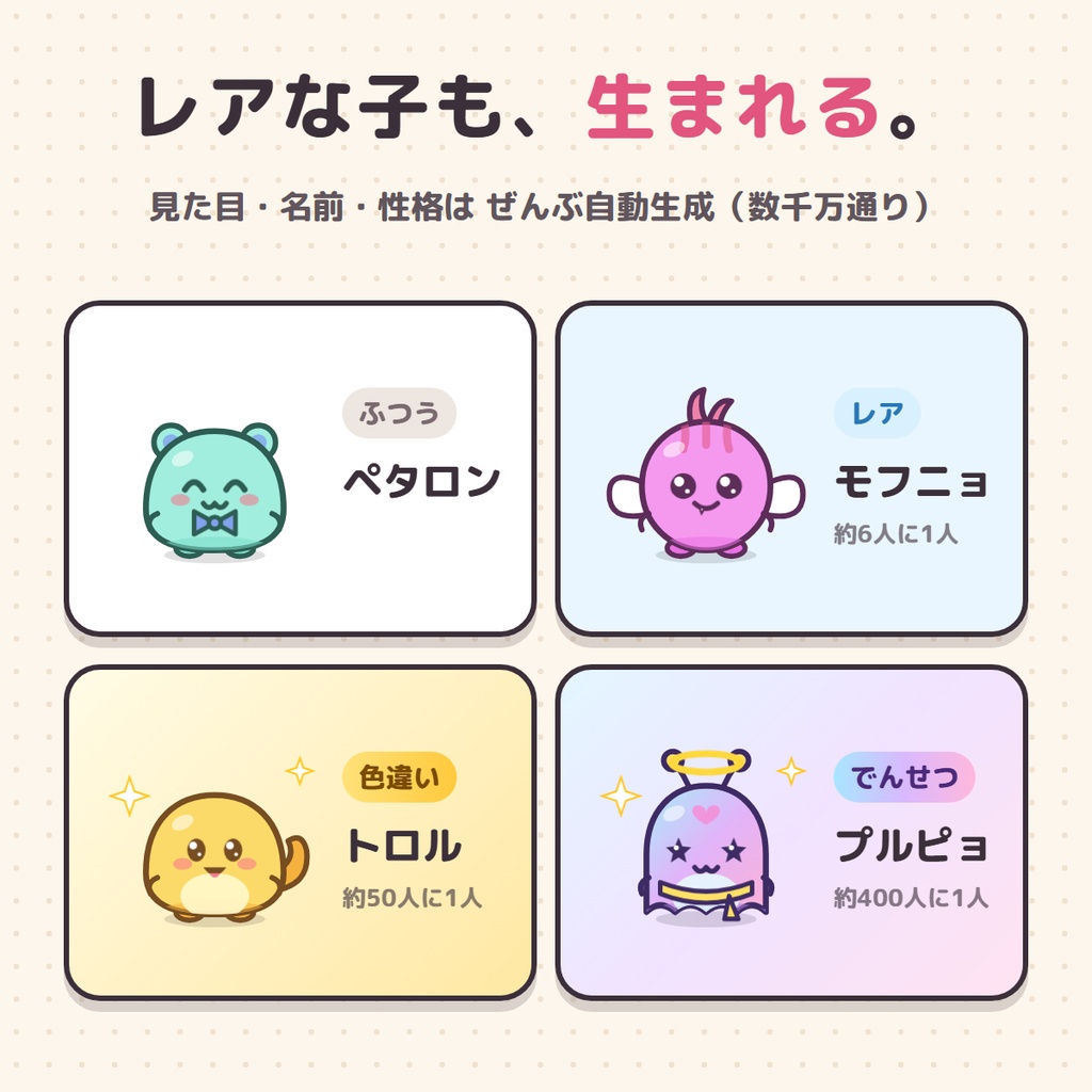 【無料版あり】コメモン|コメントした人に"うちの子"が生まれる配信ツール【わんコメ連携・OBS】