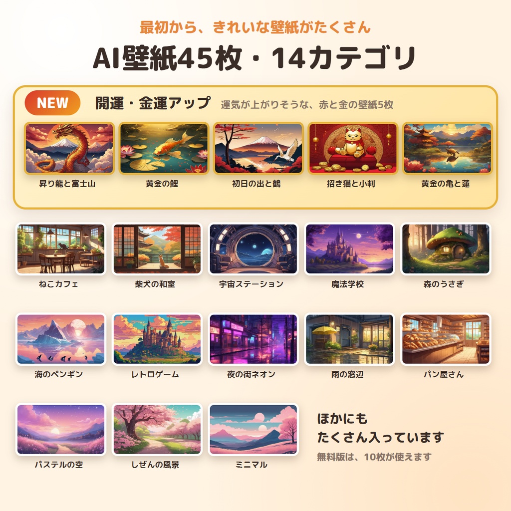 【無料版あり】モニターごとに壁紙を自動で着せかえ|かべがえ ― マルチモニター対応・AI壁紙45枚入りの壁紙チェンジャー【Windows】