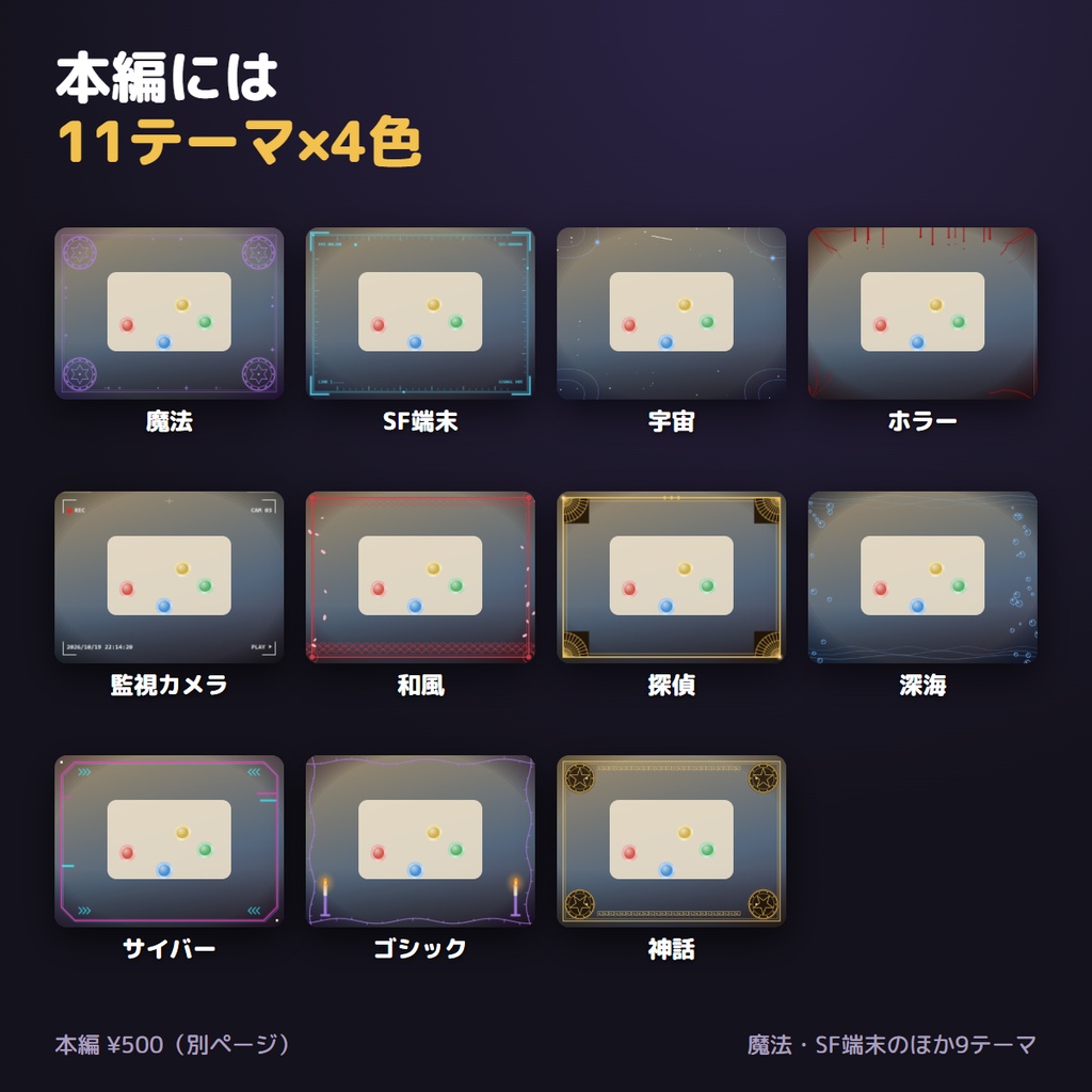 【無料】ココフォリア用 動く部屋フレーム|サンプル版(魔法・SF端末)