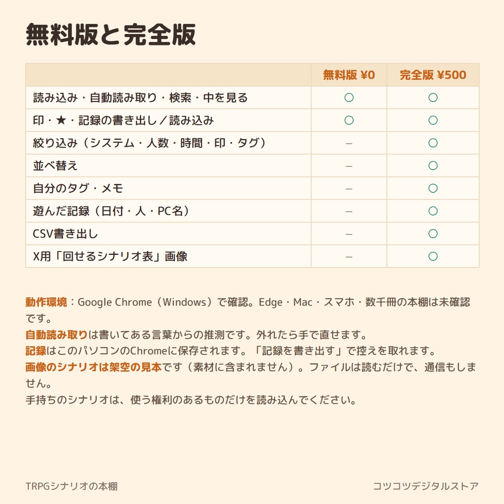 TRPGシナリオの本棚【完全版】|シナリオを絞り込み・遊んだ記録・X用の「回せるシナリオ表」まで