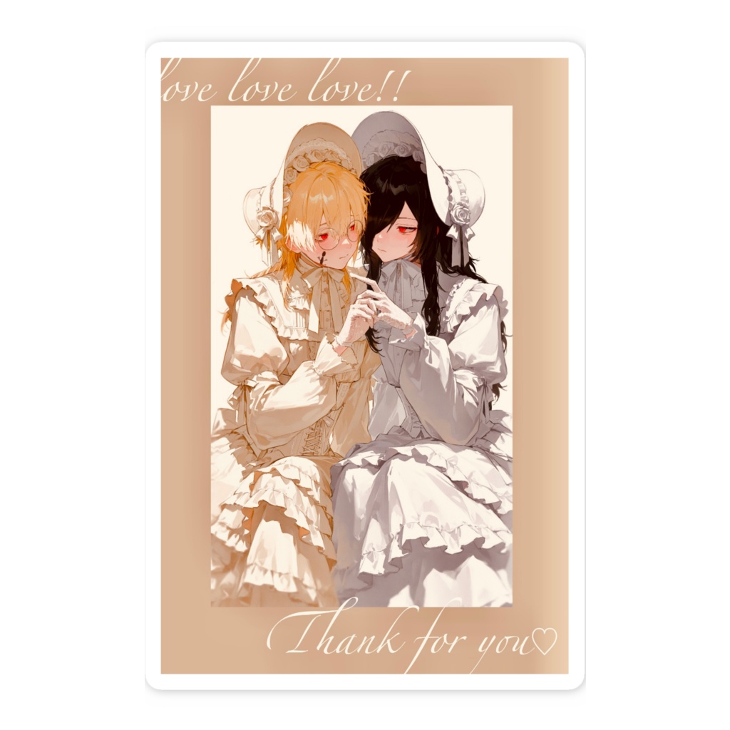 【非公式】名的名(的場静司・名取周一)女装チェキ風スマホステッカー【グッズ】