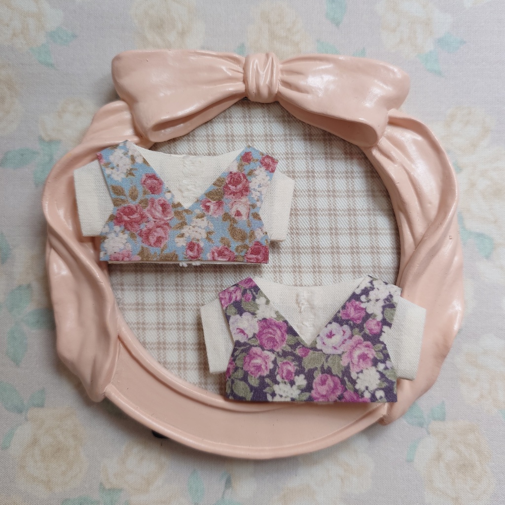 薔薇のビスチェとコットントップスset