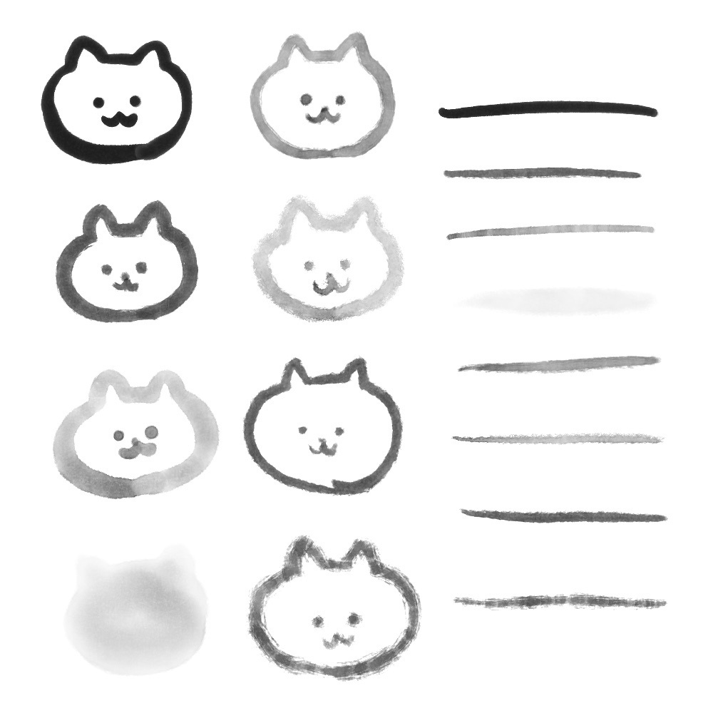 Procreate 和筆ブラシ8種セット +おまけ2種