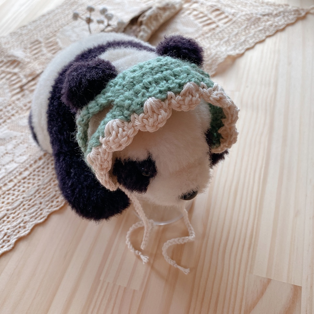 あったか手編みヘッドドレス