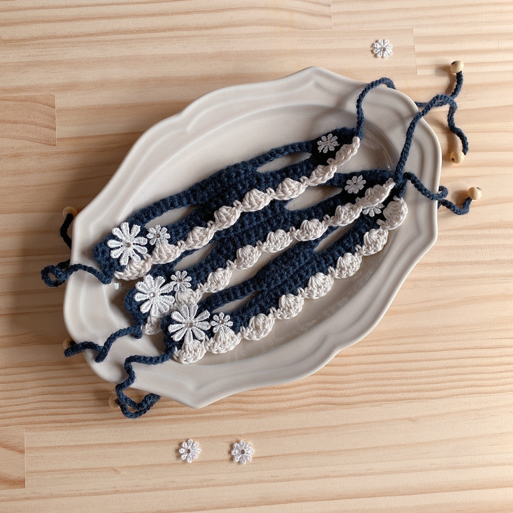 手編みヘッドドレス ✿ bloom