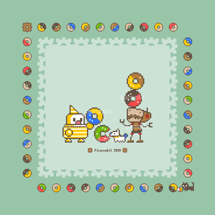 ドーナツパーティメガネ拭き(マルチクロス)