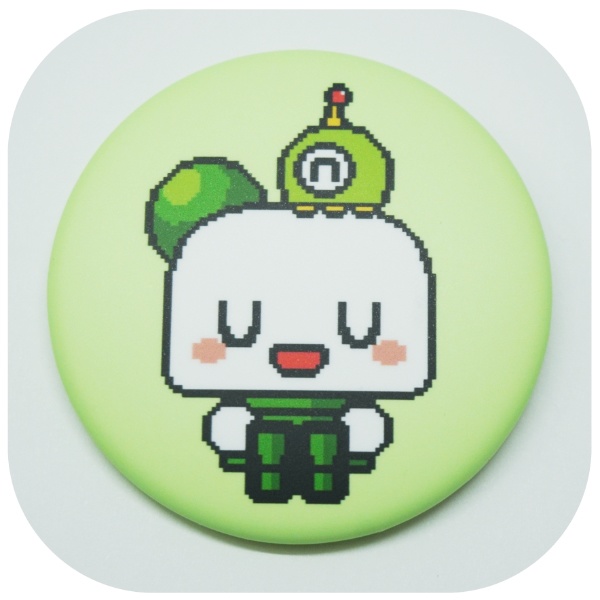 『まめロボ探検隊』丸形缶バッジ
