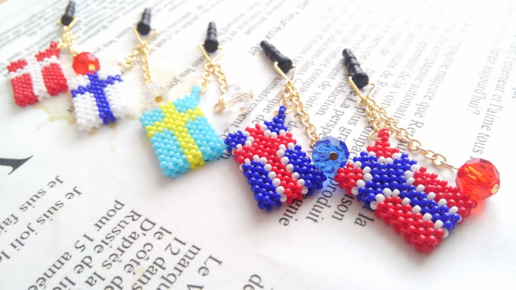 【再販】北欧国旗イヤホンジャックアクセサリー