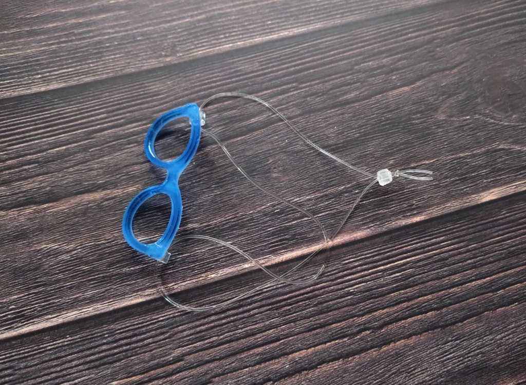 宝石カラーのぬい用めがね